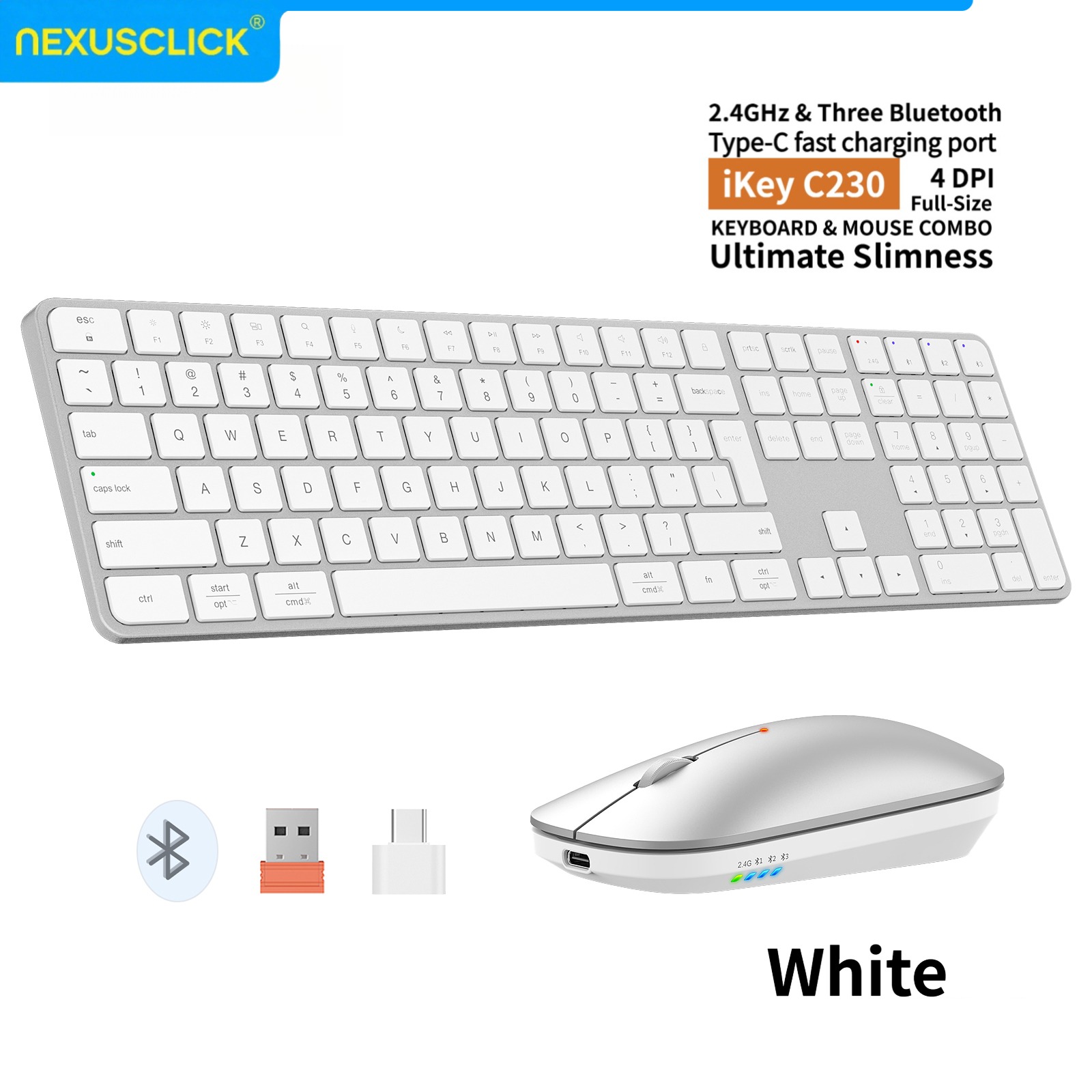Keyboard Gaming Mac - Combo de Teclado y Ratón Inalámbrico
