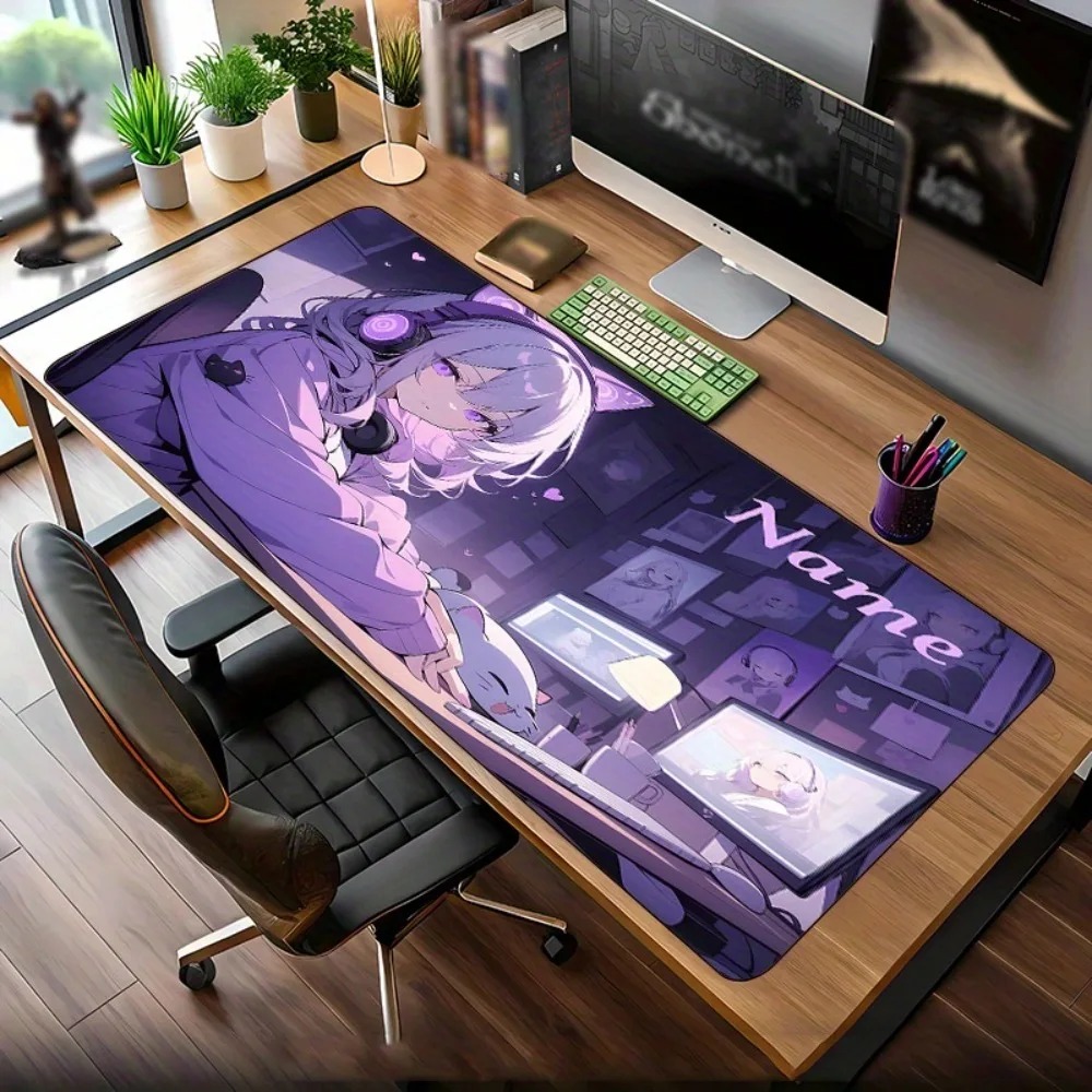 Gaming Keyboard Name - Alfombrilla de Escritorio Grande para Gamers