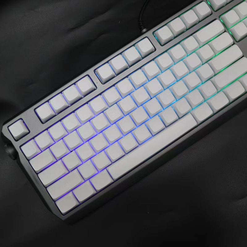 Gaming Keyboard En Mouse - Teclas PBT en blanco para jugadores,