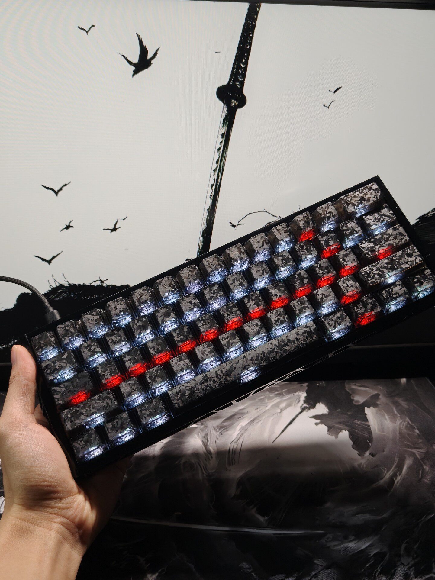 Gaming Keyboard No Number Pad - Teclado Compacto para Juegos con Diseño