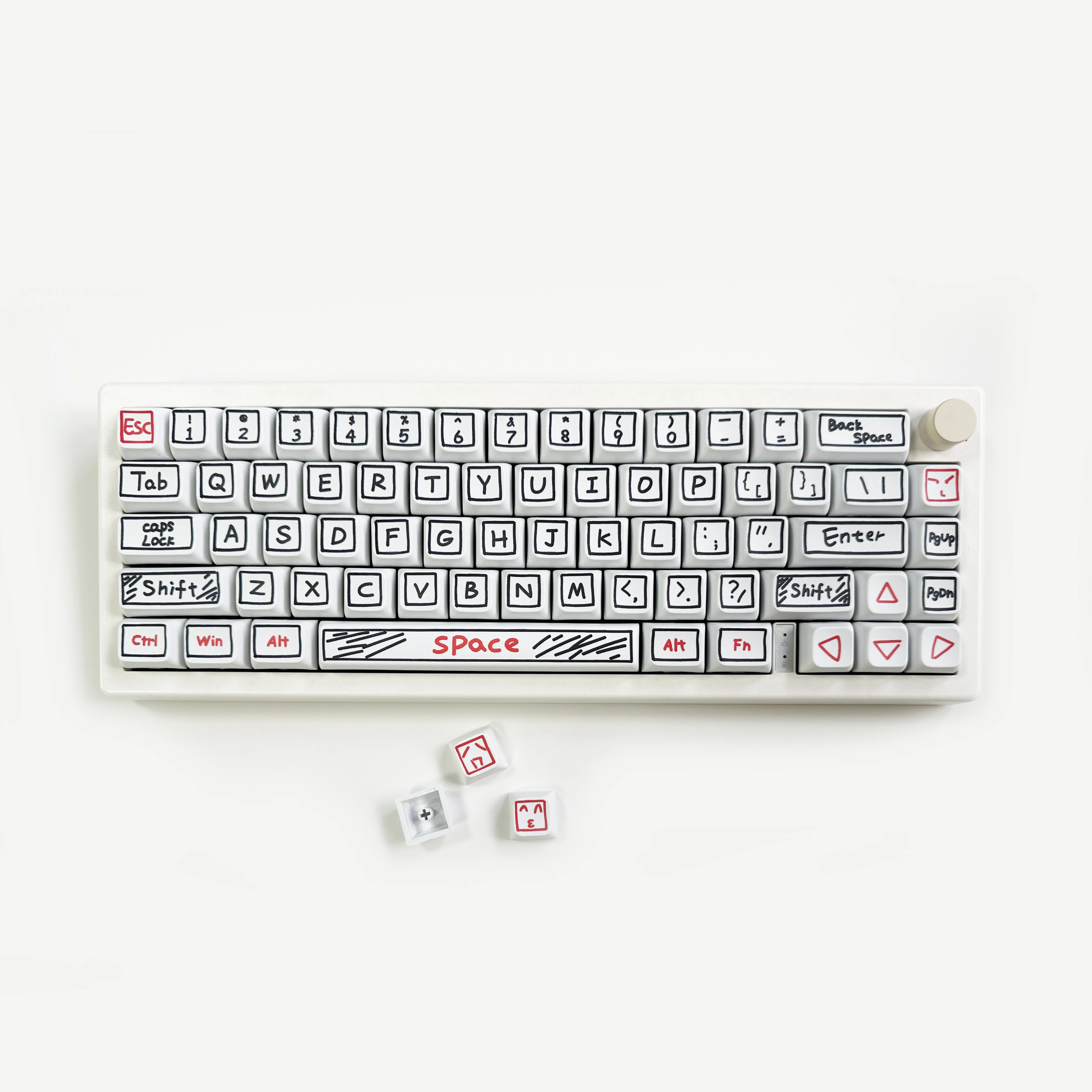 Teclas con tema de Graffiti de - Gaming Keyboard Ergo reseña y precio