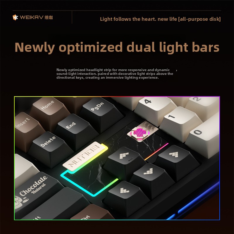 Teclado Mecánico WEIKAV NUT108 - Gaming Keyboard Ergo reseña y precio