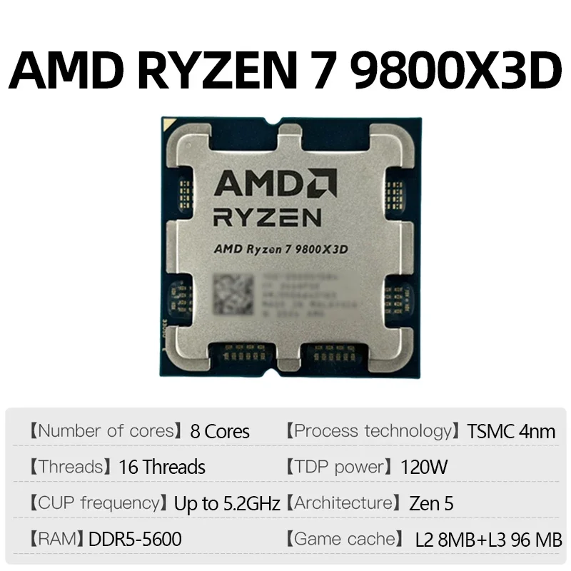 AMD Ryzen 7 9800X3D R7 9800X3D - Amd Cpu Ryzen 7 reseña y precio