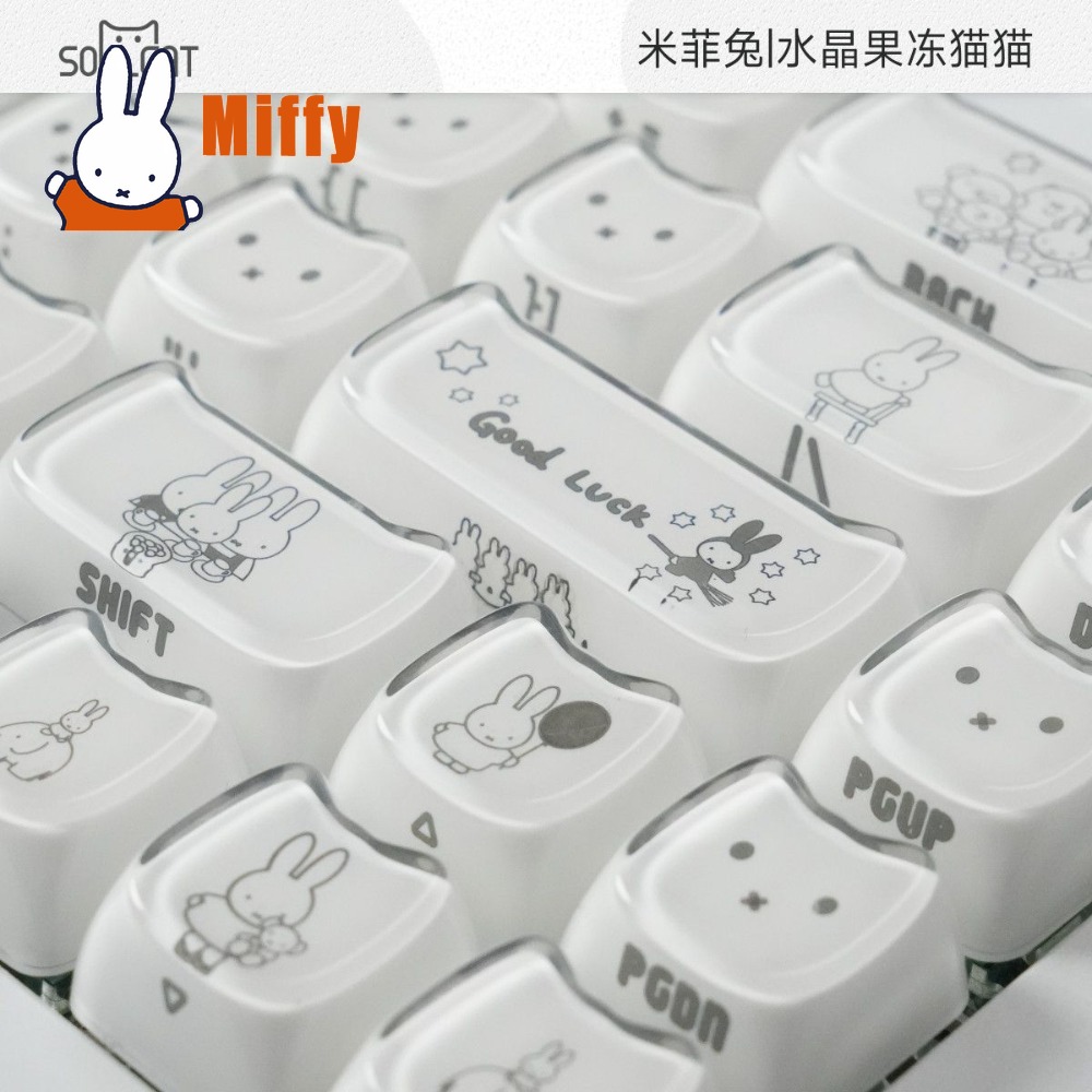 Teclas Kawaii Miffy, Lindas Te - Gaming Keyboard Ergo reseña y precio