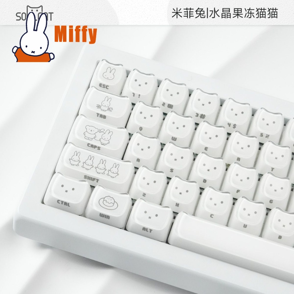 Teclas Kawaii Miffy, Lindas Te - Gaming Keyboard Ergo reseña y precio
