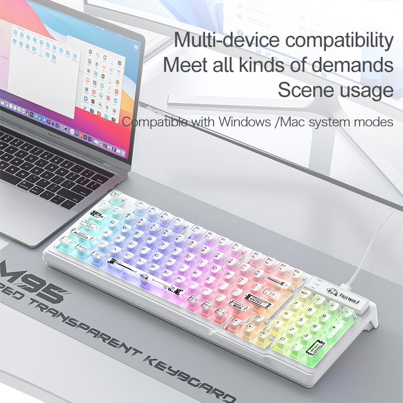Teclado RGB Transparente con C - Keyboard Gaming Transparent reseña y precio