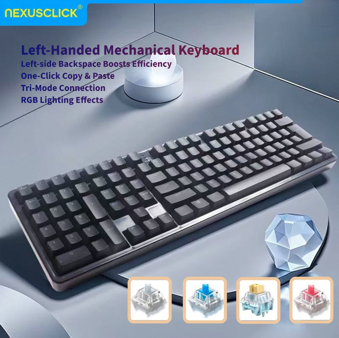 Teclado Mecánico Ergonómico Ne - Gaming Keyboard No Number Pad reseña y precio