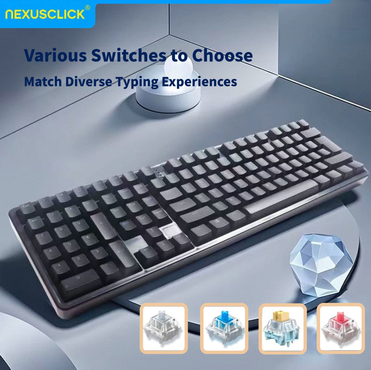Teclado Mecánico Ergonómico Ne - Gaming Keyboard No Number Pad reseña y precio